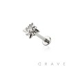 STARBURST TOP THREADLESS (PUSH IN) 316L SURGICAL STEEL LABRET SET